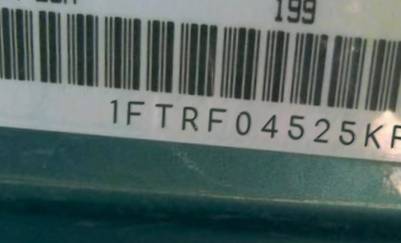 VIN prefix 1FTRF04525KF
