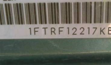 VIN prefix 1FTRF12217KB