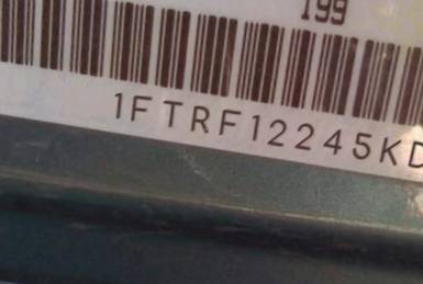 VIN prefix 1FTRF12245KD
