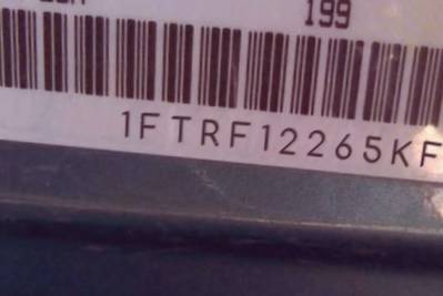 VIN prefix 1FTRF12265KF