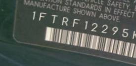 VIN prefix 1FTRF12295KF