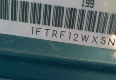 VIN prefix 1FTRF12WX5N1