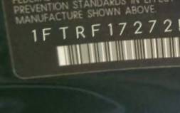 VIN prefix 1FTRF17272NB