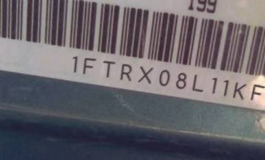 VIN prefix 1FTRX08L11KF