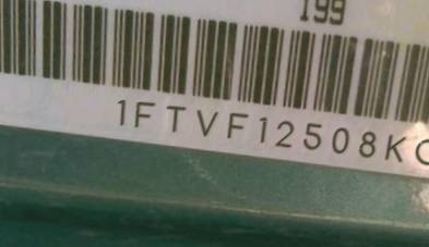 VIN prefix 1FTVF12508KC