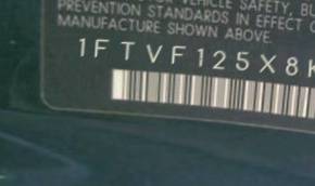 VIN prefix 1FTVF125X8KE
