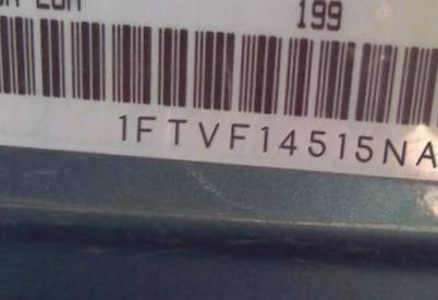 VIN prefix 1FTVF14515NA