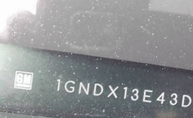 VIN prefix 1GNDX13E43D1
