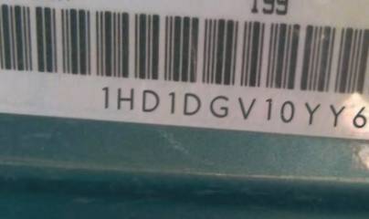 VIN prefix 1HD1DGV10YY6