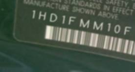 VIN prefix 1HD1FMM10FB6