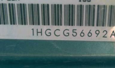 VIN prefix 1HGCG56692A1