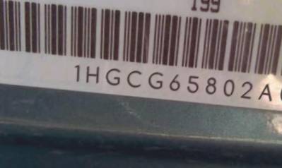 VIN prefix 1HGCG65802A0