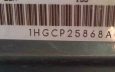 VIN prefix 1HGCP25868A0
