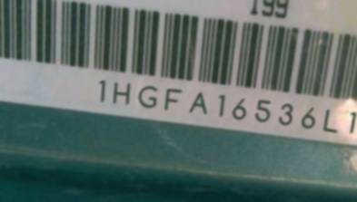 VIN prefix 1HGFA16536L1
