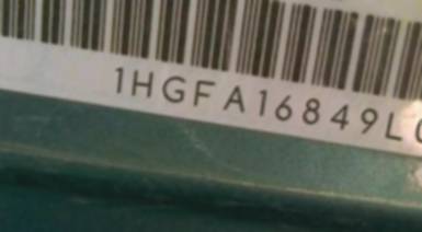 VIN prefix 1HGFA16849L0