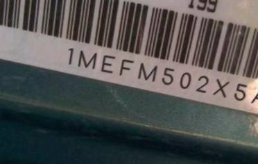 VIN prefix 1MEFM502X5A6