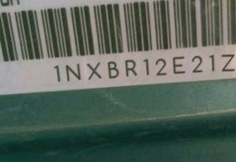 VIN prefix 1NXBR12E21Z4