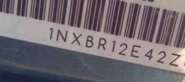 VIN prefix 1NXBR12E42Z5