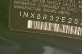 VIN prefix 1NXBR32E25Z5