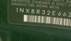 VIN prefix 1NXBR32E66Z7