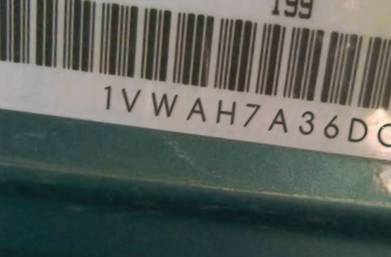 VIN prefix 1VWAH7A36DC0