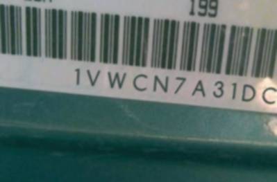 VIN prefix 1VWCN7A31DC1