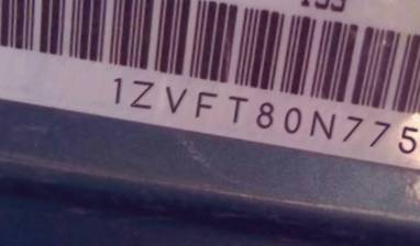 VIN prefix 1ZVFT80N7752