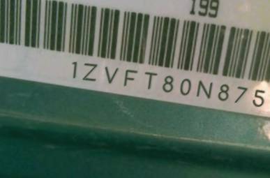 VIN prefix 1ZVFT80N8751