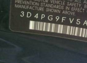 VIN prefix 3D4PG9FV5AT2