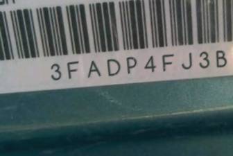 VIN prefix 3FADP4FJ3BM1