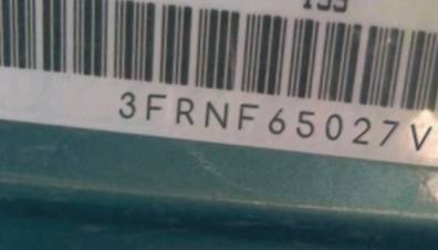 VIN prefix 3FRNF65027V4