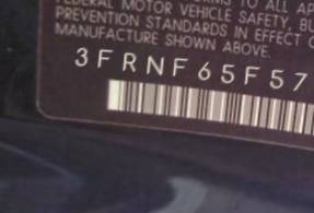 VIN prefix 3FRNF65F57V5