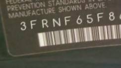 VIN prefix 3FRNF65F86V3