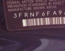 VIN prefix 3FRNF6FA9AV2
