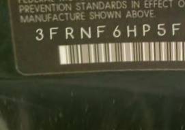 VIN prefix 3FRNF6HP5FV5