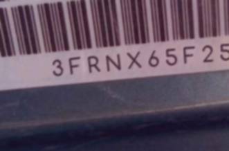 VIN prefix 3FRNX65F25V2