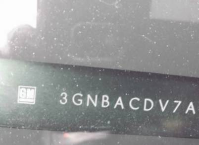 VIN prefix 3GNBACDV7AS5