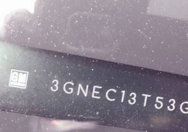 VIN prefix 3GNEC13T53G1