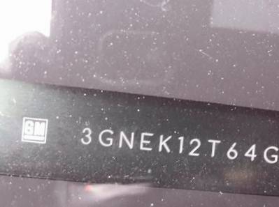 VIN prefix 3GNEK12T64G3