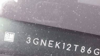 VIN prefix 3GNEK12T86G1