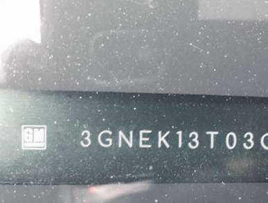 VIN prefix 3GNEK13T03G3