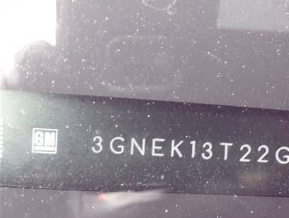 VIN prefix 3GNEK13T22G1