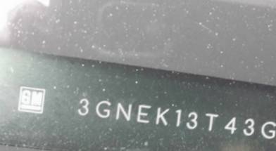 VIN prefix 3GNEK13T43G3