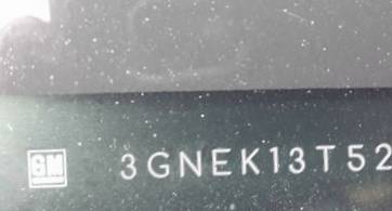 VIN prefix 3GNEK13T52G2