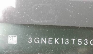 VIN prefix 3GNEK13T53G3