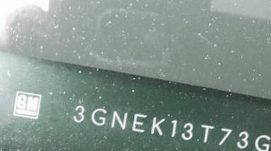 VIN prefix 3GNEK13T73G1
