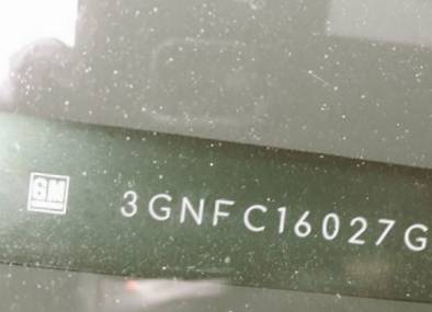 VIN prefix 3GNFC16027G2
