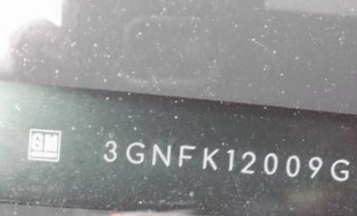 VIN prefix 3GNFK12009G1