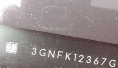 VIN prefix 3GNFK12367G2
