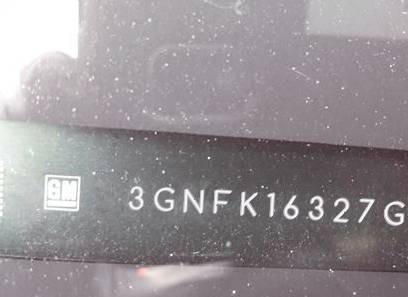 VIN prefix 3GNFK16327G3